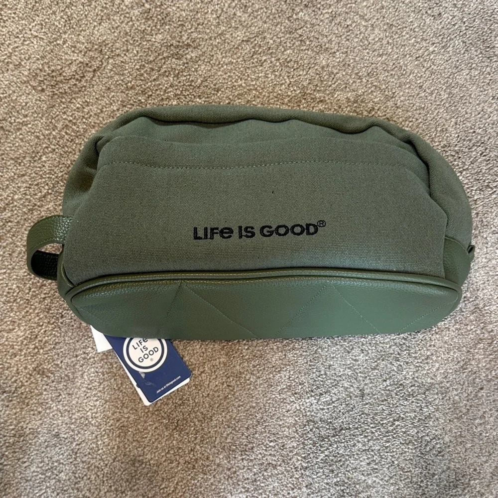 Life Is Good Olive Green Travel Dopp Kit